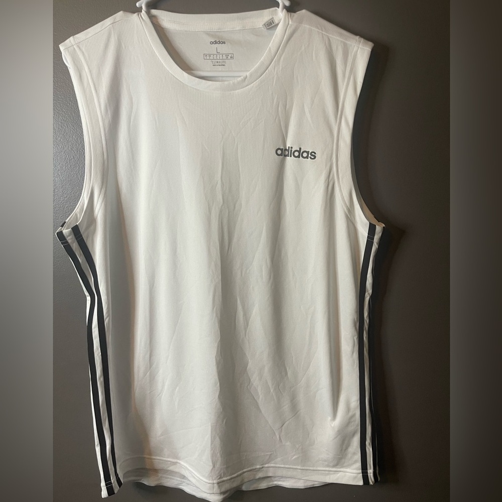 Adidas Climalite White and black Men’s Tank Top L large